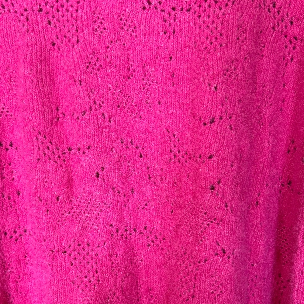 Free People Intimately Hot Pink Wool Blend Knit Tunic Sweater Sz XS/S - Picture 5 of 8